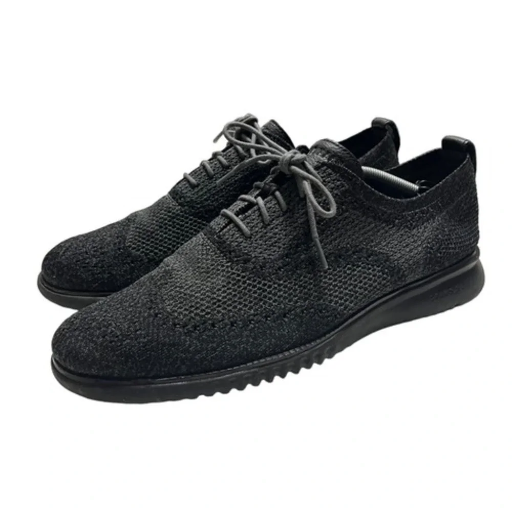 Cole Haan Zerogrand Stitchlite Oxford Mens 13 Black Gray Wingtip C27553‎